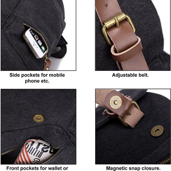 Queenie - Canvas Causal Daypack Laptop Backpack College Campus School Bag *NEW* - Picture 4 of 6